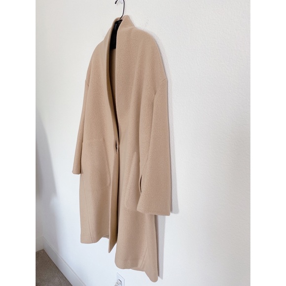 Vince oversize collarless wool coat in Lim… - Picture 13 of 14